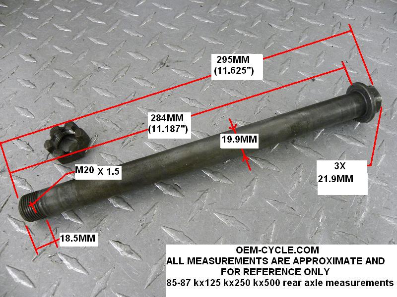 41068-1180 REAR AXLE 85-87 KX125 KX250 KX500 MEASUREMENTS AND PICS.JPG