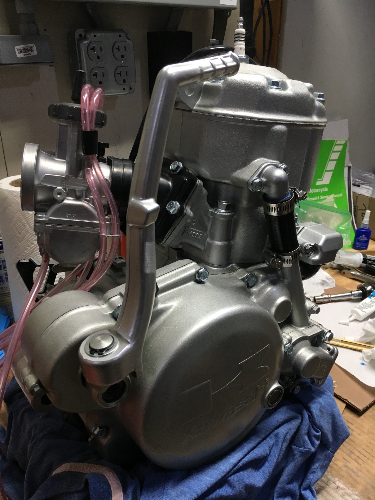 KX500 engine complete.JPG