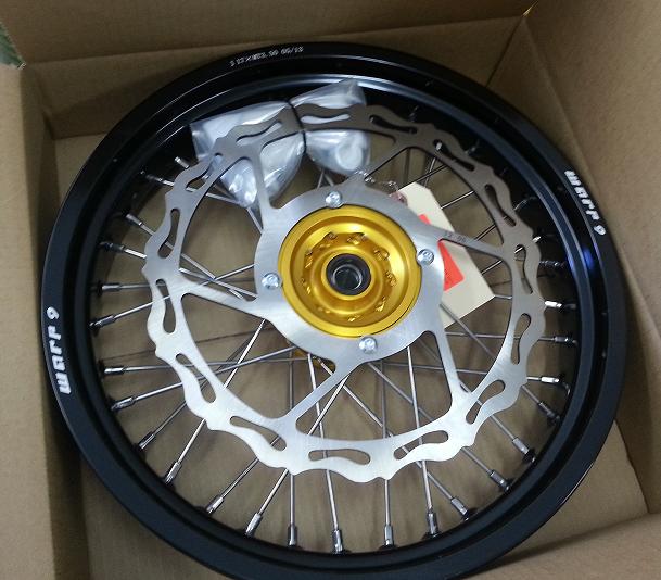 KX500 SUPERMOTO WARP 9 FRONT WHEEL.JPG